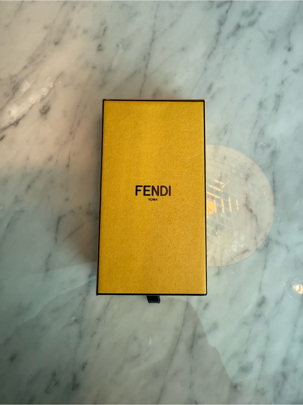 Fendi Yellow Signature Logo Box